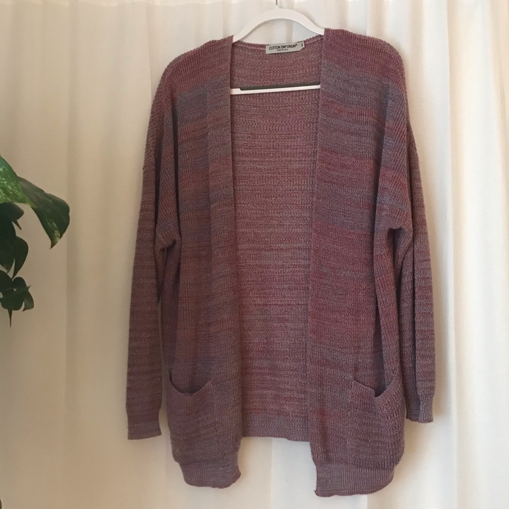 Cotton Emporium pink heathered cardigan
